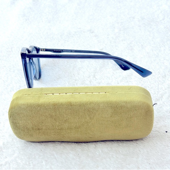 NIB Authentic Gucci GG0263S Oversized Oval Sunglasses Blue - Picture 3 of 10